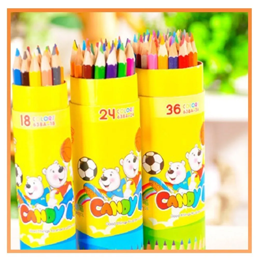 36 color student bear painting barrel 638A pencil lead pencils school stationery gift GOOD |