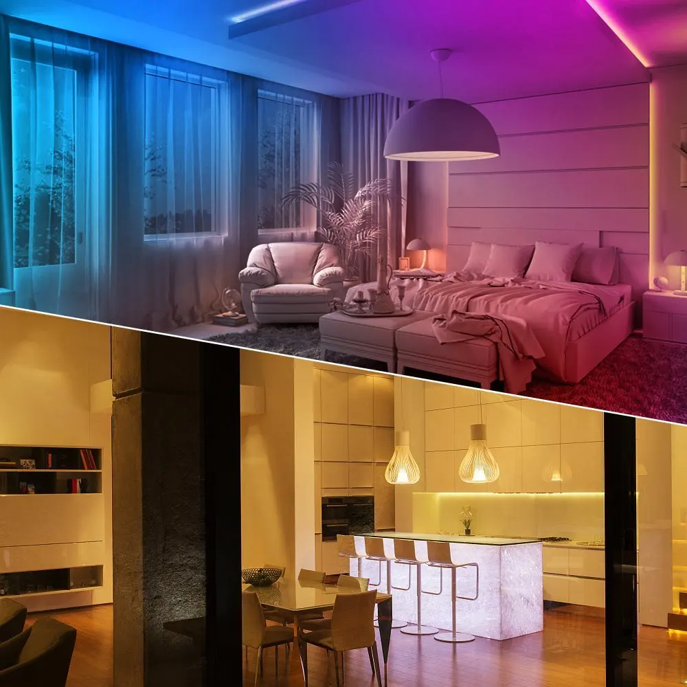 RGB Светодиодная лента Водонепроницаемая DC12V 5050 черная печатная плата wifi RGBWW RGBW