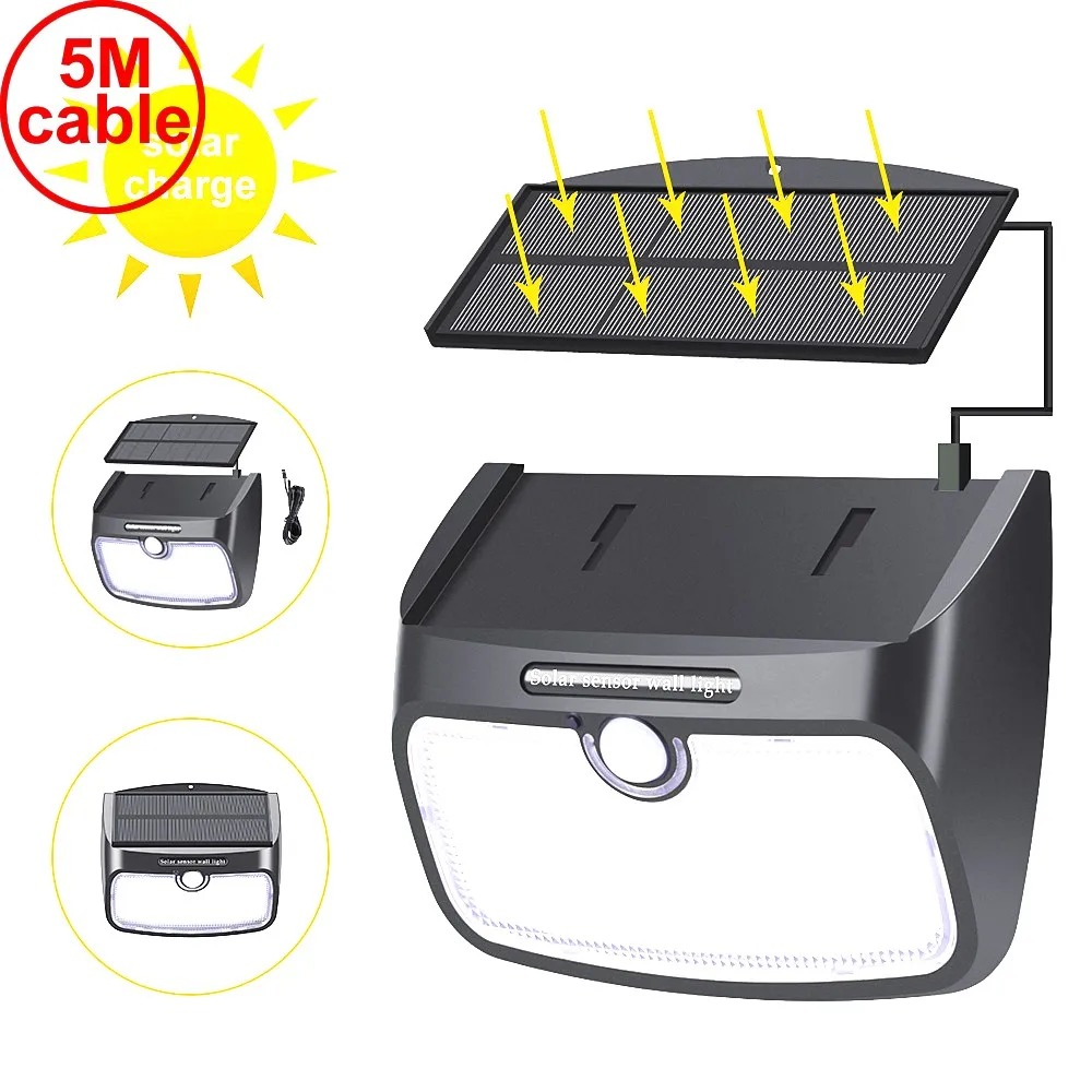 Светодиодный настенный светильник на солнечной батарее 48 светодиодов