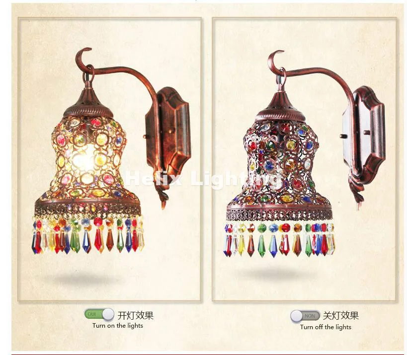 Настенный светильник в богемном стиле настенный барокко 15 см для балкона спальни