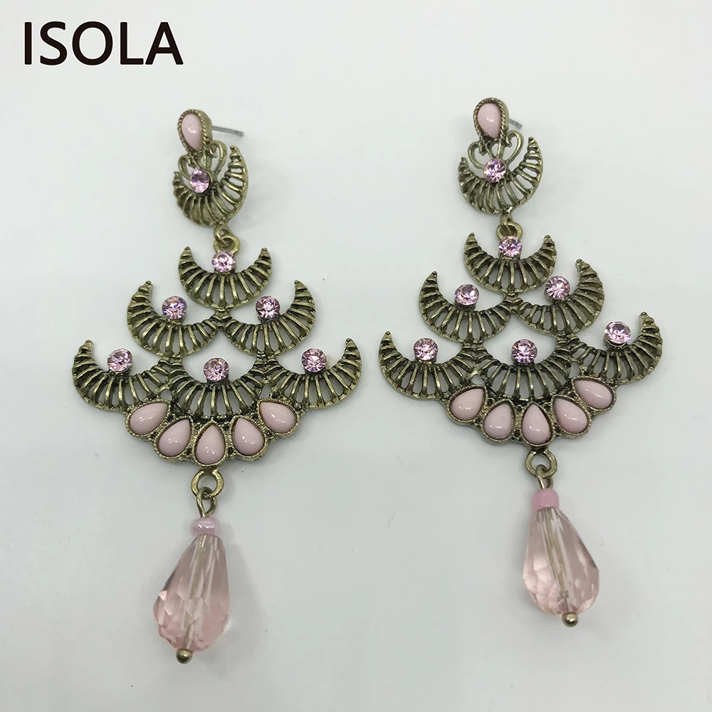 Женские Висячие серьги ISOLA Винтажные висячие в стиле бохо ювелирные украшения