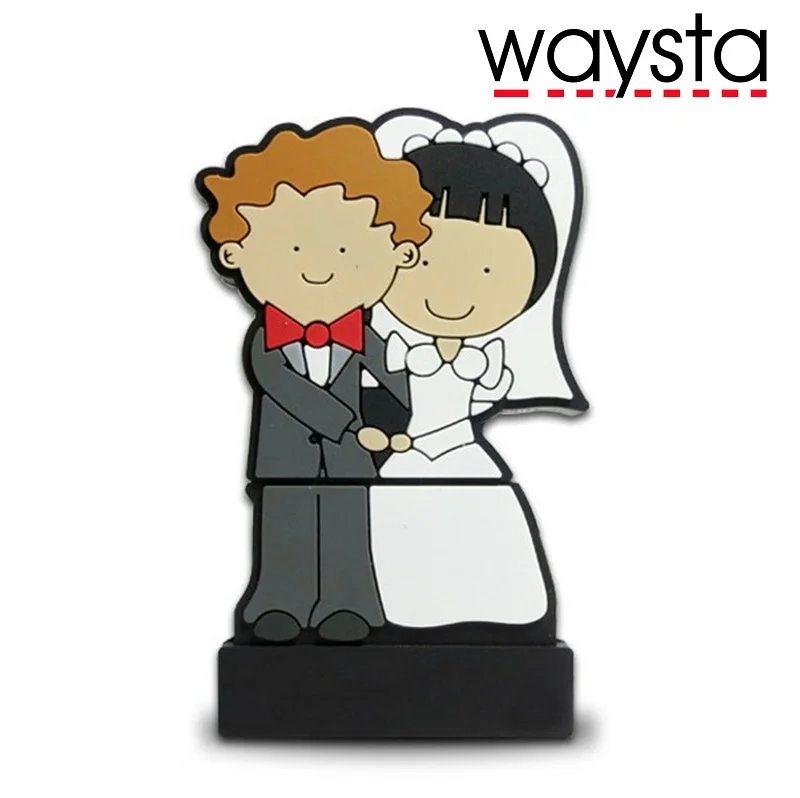 Свадебный USB флеш накопитель 64 ГБ 1 Гб 2 4 8 16 32 для пар невесты подарок (Waysta)|32gb pen