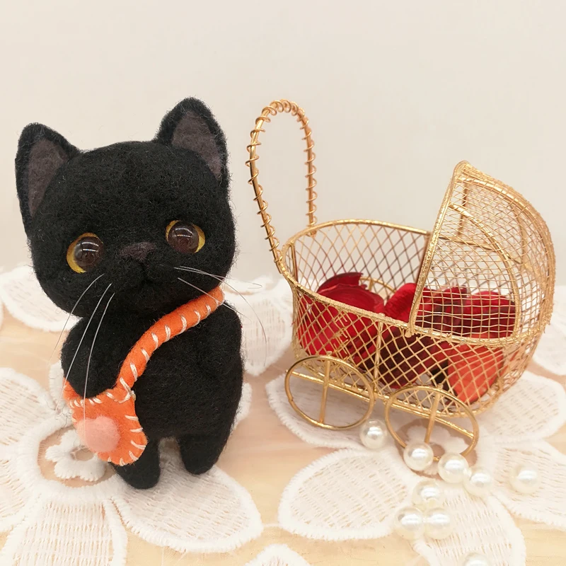 Кошки Шерсть Войлок DIY куклы ручной работы игрушка материал сумка домашний интерьер украшения войлок для детей