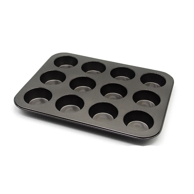 Антипригарная форма для торта из углеродистой стали 12 чашек яиц выпекания кексы