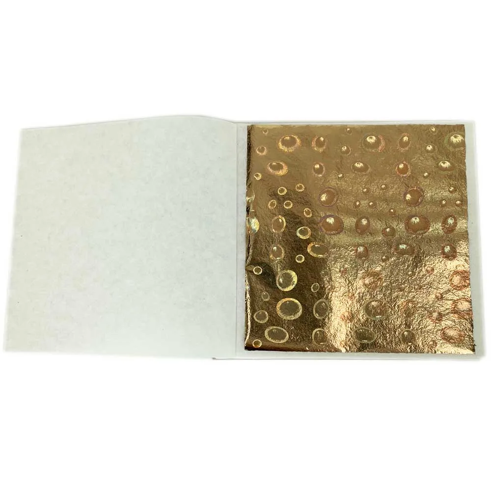 laser champagne gold Лазерный лист из золотой фольги-8x8,5 см 100 листов блестящая имитация золотого Листа Сплав фольги стены ремесла мебель живопись искусство работы золочение - Цвет: laser champagne gold