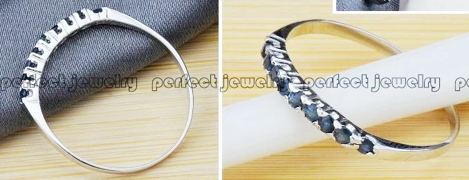 Ювелирное изделие натуральное Настоящее сапфировое тонкое кольцо Бесплатная