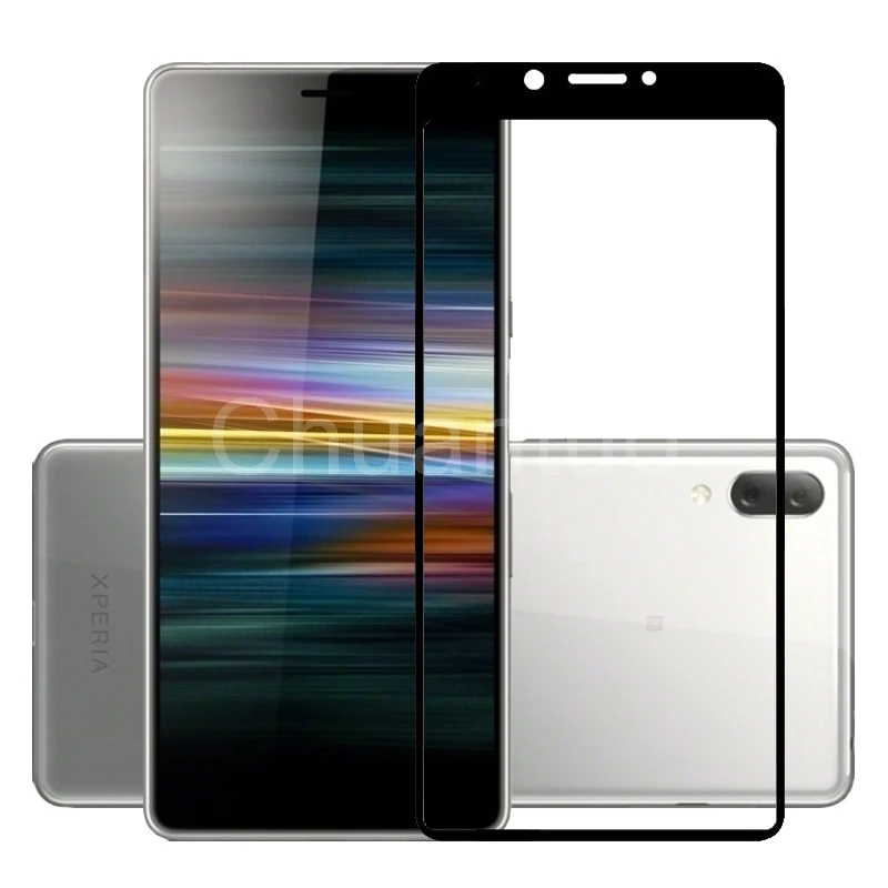 2.5D 9H закаленное стекло премиум класса для Sony Xperia L3 5 7 ''полное покрытие экрана