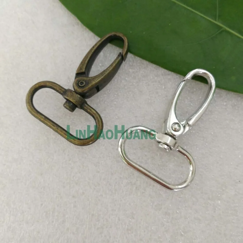 Поворотные застежки из серебристого/бронзового сплава с кольцом для ключей 30