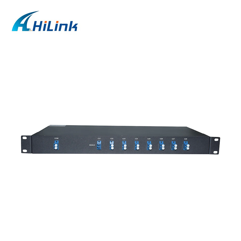 Бесплатная доставка от DHL! 1U стойка для монтажа ITU 100GHz Grid Single Fiber LC/UPC C21-C28 8CH DWDM Mux/Demux