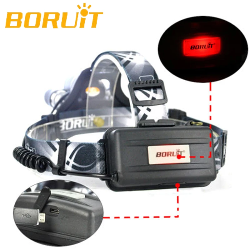 

Upgraded BORUiT RJ-3000 Plus Cree XM-L T6 LED Headlamp Flashlight 5000 Lumen Camping Headlight Torch Lamp Fishing Lanterns