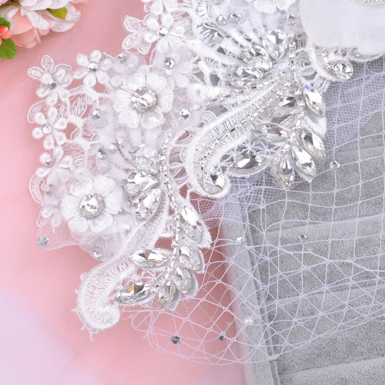 Cappello con veletta, новинка, белая вуаль с кристаллами, шляпа для свадьбы,, вуаль для птичьей клетки, настоящая фотография, sombrero mujer boda