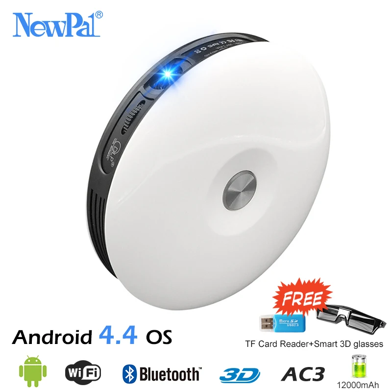 NewPal M17 домашний проектор 3000 люмен Поддержка 1920x1080 P Android Проектор Wi-Fi с 4000: 1