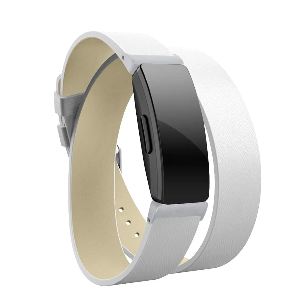 Роскошный ремешок из натуральной кожи для Fitbit inspire/inspire hr наручный браслет ремешок для часов черный ремень для часов высокого качества
