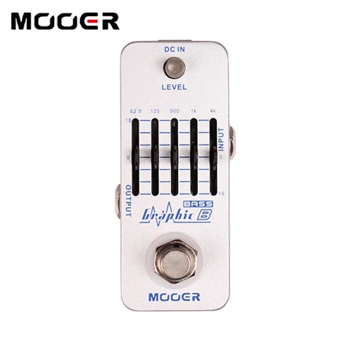 MOOER Graphic B 5 полосная бас педаль эквалайзера Графический с мастер уровнем