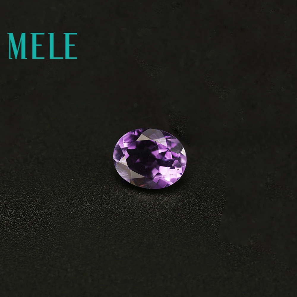 Натуральный Бразильский Аметист высшего качества овальная огранка 9 х11 мм 3