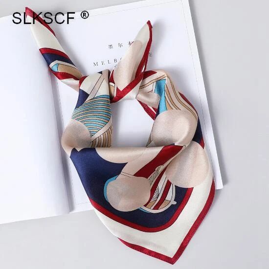 [SLKSCF] 53X53 см популярный мелкий шарф в горошек настоящий Шелковый квадратный