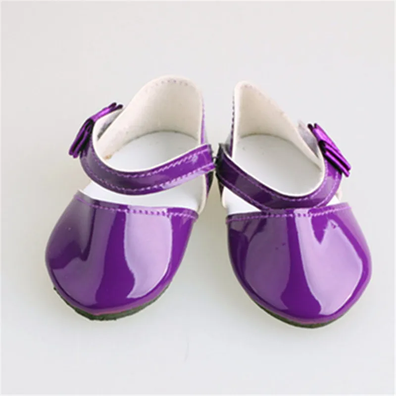 Doll Accessories Purple Leather Ballerina Shoes fit 18 inch American Girl My Life Our Generation Journey LH-12 | Игрушки и хобби