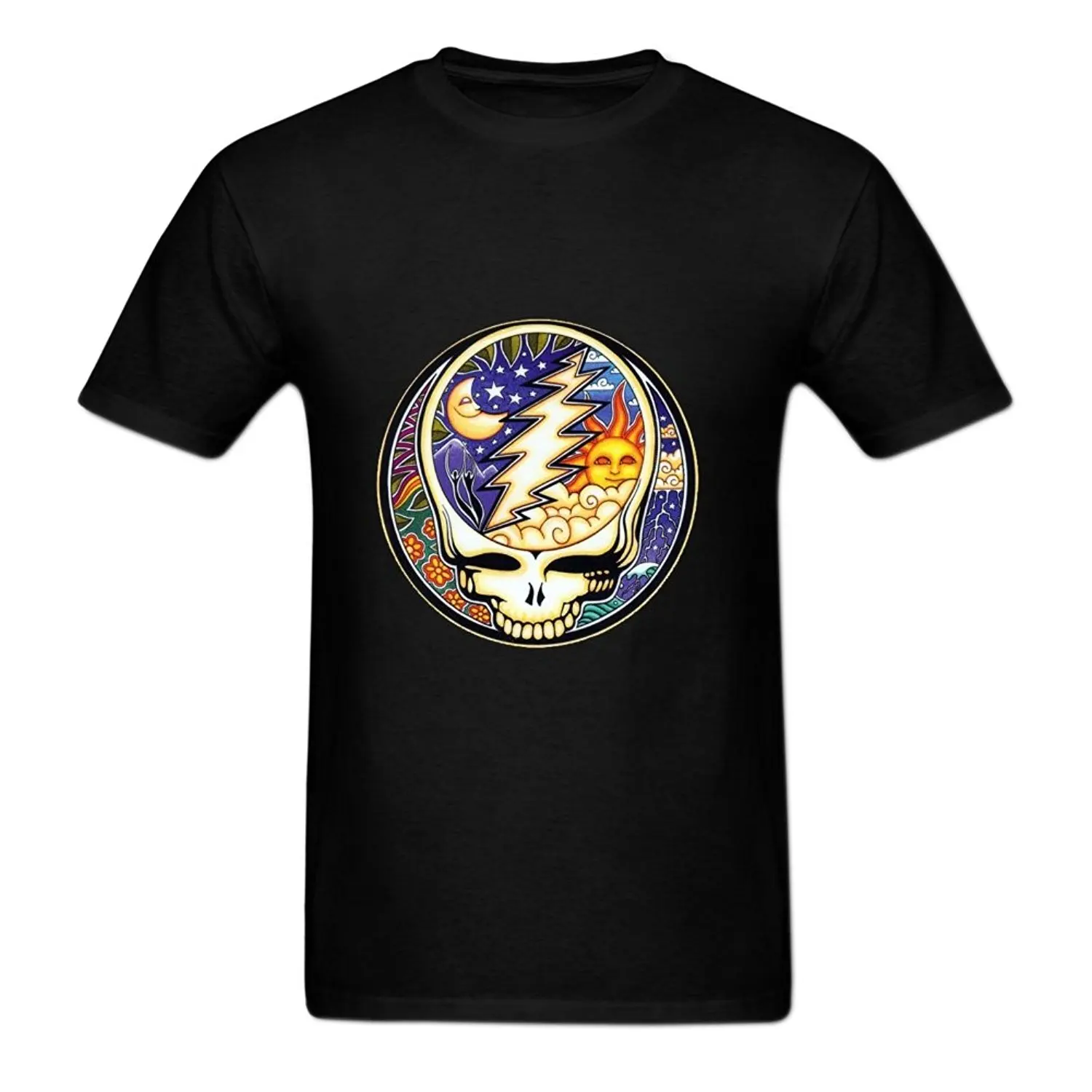 Edesetguy Grateful Dead N 100% хлопок футболка с круглым вырезом для Для мужчин зомби призрак