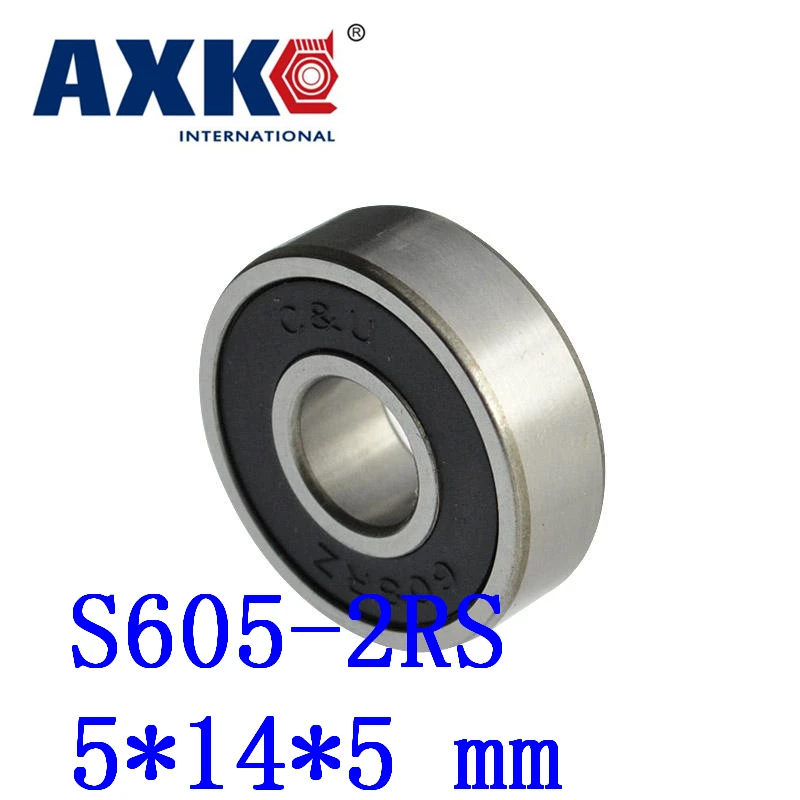 10pcs Free Shipping Sus440c Environmental Corrosion Resistant Stainless Steel Bearings (rubber Seal Cover) S605-2rs 5*14*5 Mm |