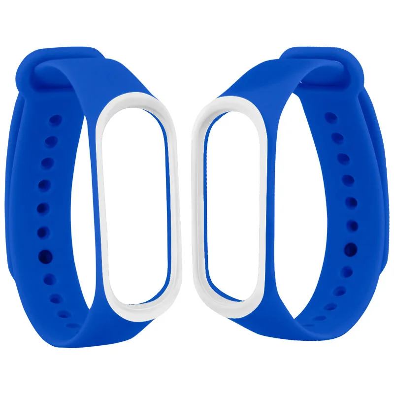 6 Mi Band 3 4 браслет для Xiaomi mi 3 4 ремешок на запястье Двойной Цветной силиконовый браслет Смарт-браслет аксессуары - Цвет: 6