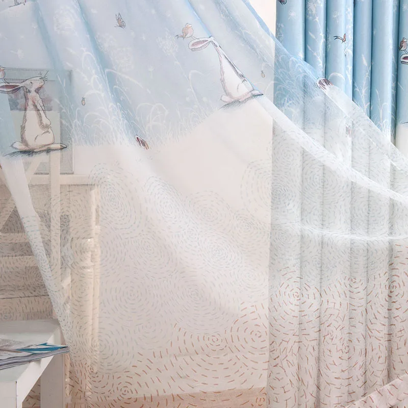 Занавески для гостиной акция занавески из тюля с мультяшным рисунком детской