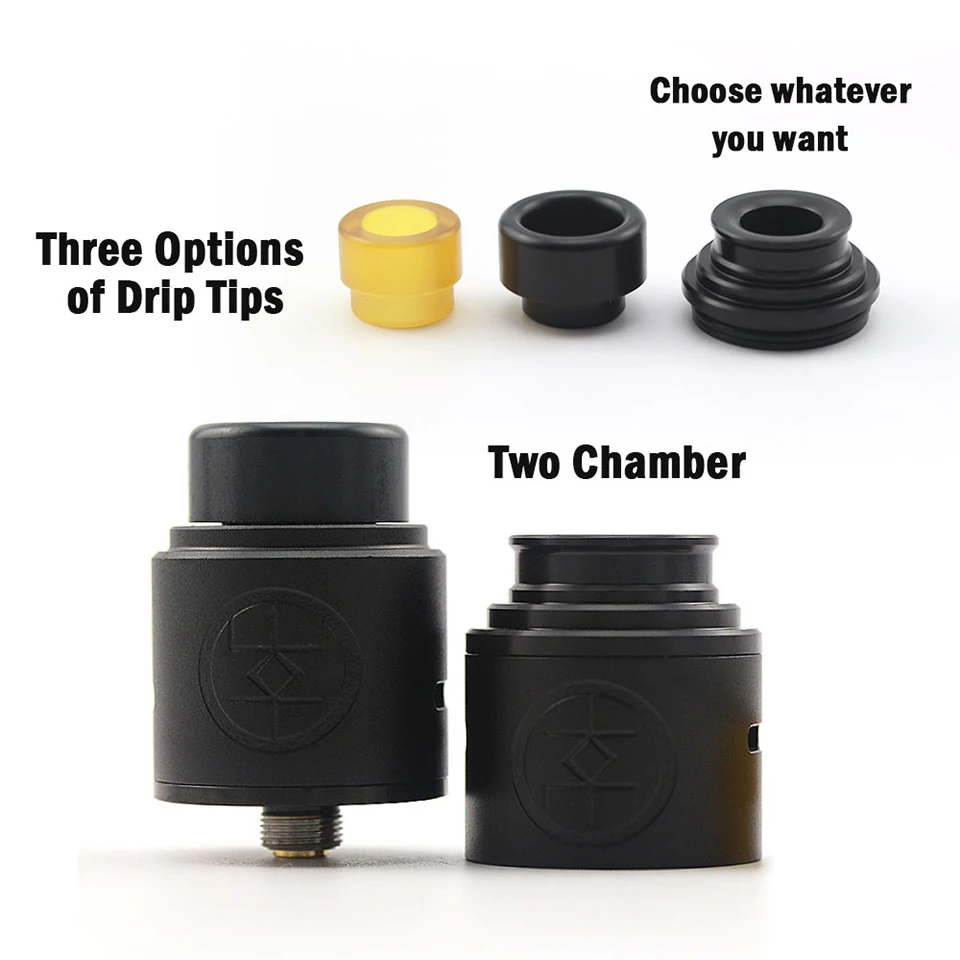 Оригинальный Advken Breathe RDA Tank 24 мм e cig rebuildable dripping atomizer Bottom airflow Dual Posts Airflow control