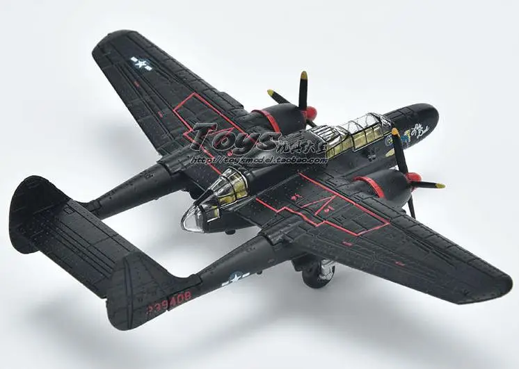 1:144 летательный аппарат из сплава, высокая симуляция P-61, черная вдова, рекогносцировочный самолет, Коллекционная модель, развивающие игрушки