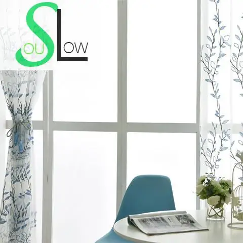 Занавески Slow Soul с вышивкой в пасторальном стиле хлопковые шторы вышитыми