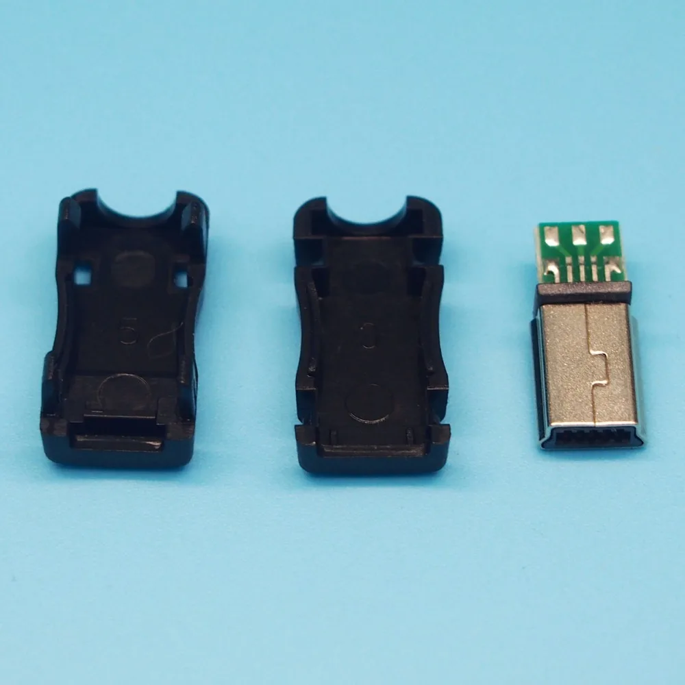10 компл./лот 3 в 1 MINI 10P 10Pin USB мини-джек 10P USB штекер разъем с пластиковой оболочке