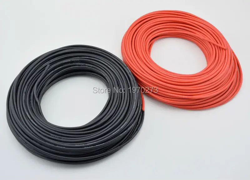 1 метр красный + Черный силиконовый провод 12AWG 14AWG 16AWG 18AWG 20AWG 22AWG 24AWG теплостойкий