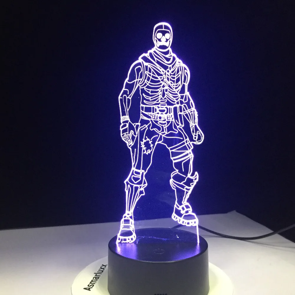Прямая поставка Череп Новый Trooper 3D светильник светодиодный кожи битва ночные