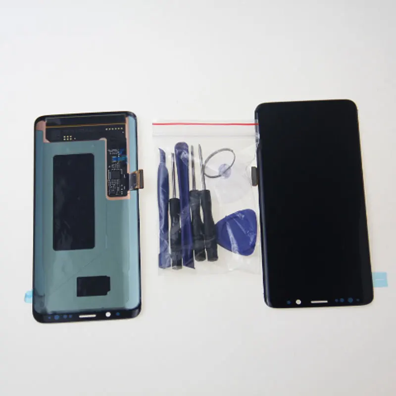 AMOLED S9 lcd для samsung Galaxy S9 G960F G9600 lcd сенсорный экран дигитайзер запасные части с дефектом OUKAXI