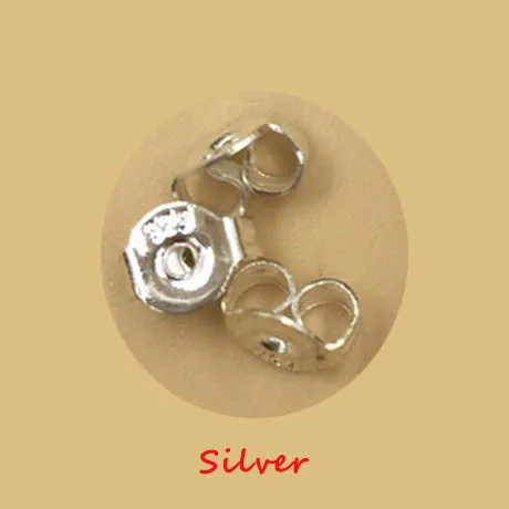 Silver 200 шт 4 мм 925 логотип цветок серьги сзади золото/серебро для изготовления ювелирных изделий Ушные Шпильки заглушка Diy фиксатор для серег фурнитура поставщика - Цвет: Silver