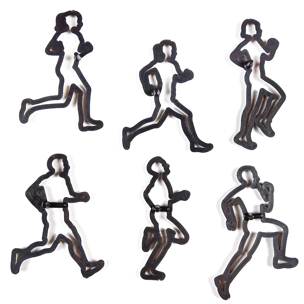 6PCS/SET Running Theme Cookie Cutter Plastic Run Sports Fondant Biscuit Mold Sugarcraft Cake Decorating Tools | Дом и сад