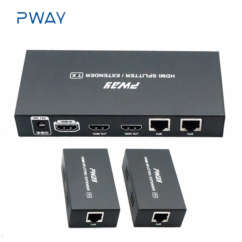 Расширитель HDMI 3D 1080p УДЛИНИТЕЛЬ 60 м CAT6/CAT7 RJ45 передатчик TX/RX с выходом и функцией