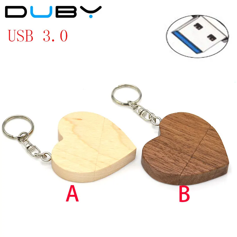 Деревянный USB флеш-накопитель в форме сердца 8 ГБ 16 32 3 0 U-диск карта памяти