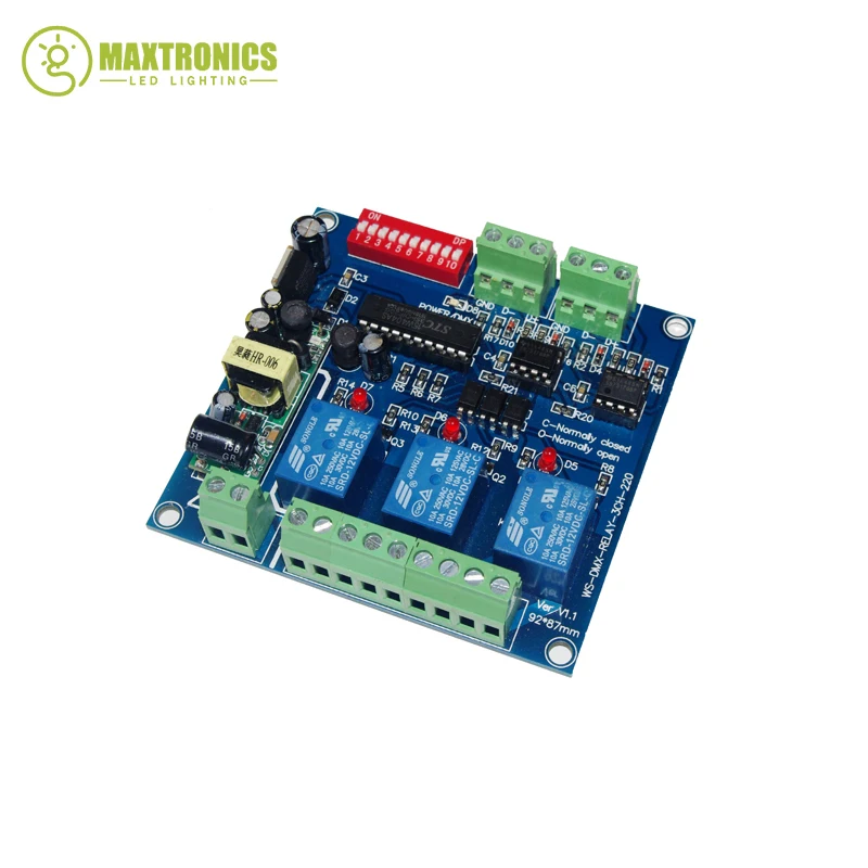 Оптовая цена 1 шт. DMX-RELAY-3 канальный 3CH * 5A DMX512 релейный вход AC110v-220V используется для