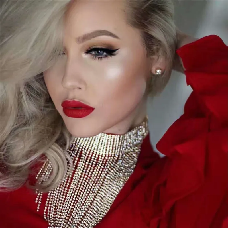 

Mamojko Luxury Multilayers Tassel Rhinestone Choker Necklaces Women Gold Silver Maxi Pendant Collar Bijoux Statement Necklace