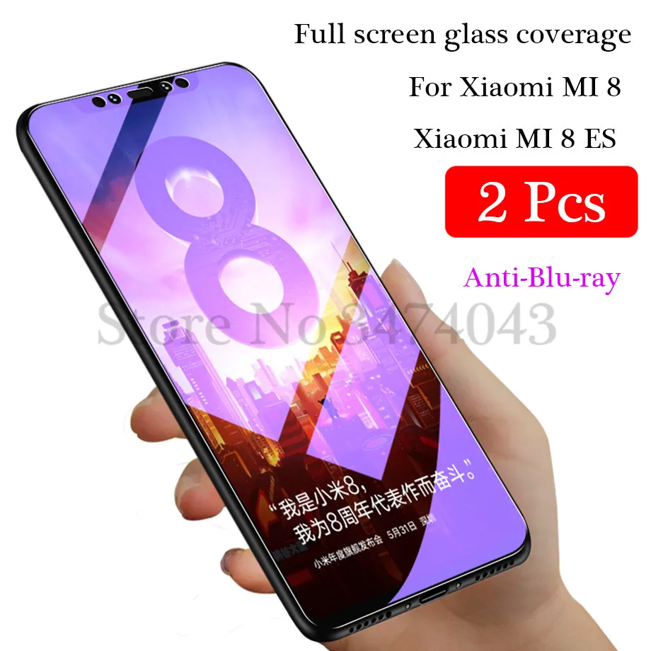 2 шт./лот, закаленное стекло 9H для Xiaomi mi 8 9 mi 8 lite SE, защита экрана, полное покрытие, стекло для Xiaomi mi 8 9 9SE, защитная пленка