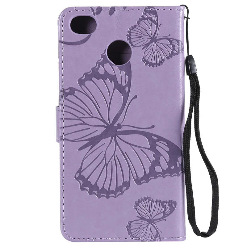 3D кожаный флип кошелек с бабочкой мягкий силиконовый чехол для телефона xiaomi Mi 5X