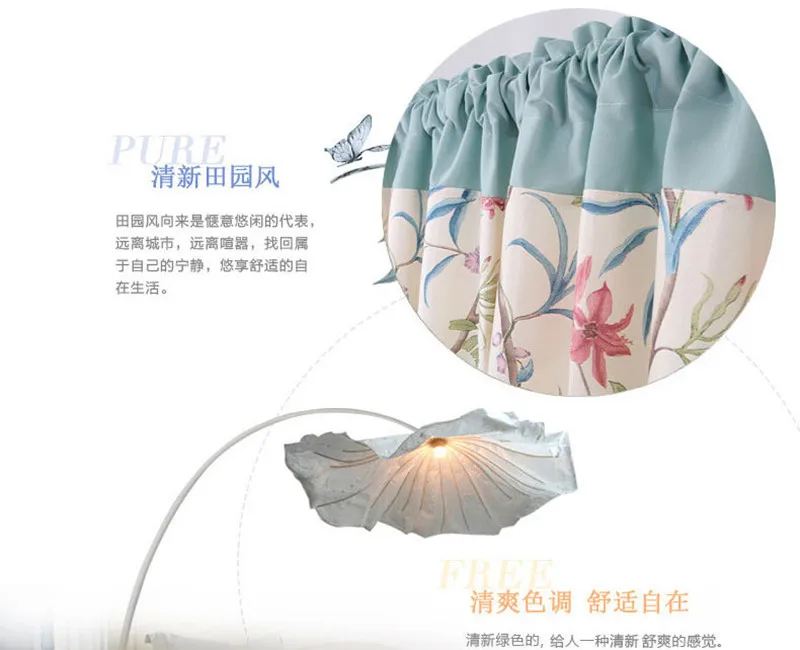 Шторы XYZLS в американском стиле с бабочками и цветами кухонные занавески для кафе