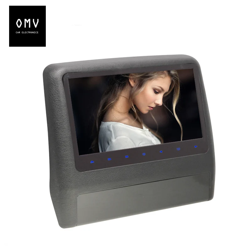 9 дюймов Универсальный подголовник автомобиля Мониторы DVD/USB/SD плеер с HDMI displayer IR/FM