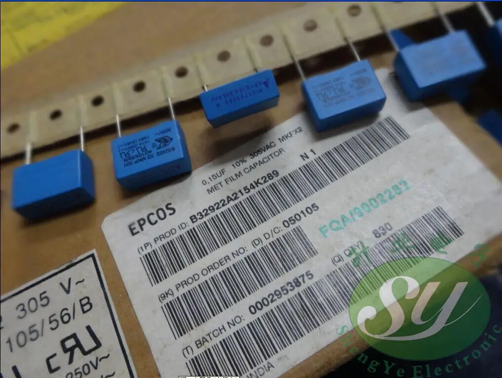 Конденсаторы пленочные B32922A2154K 2019 горячая Распродажа 20 шт./50 шт. EPCOS 0 15 мкФ/154 в