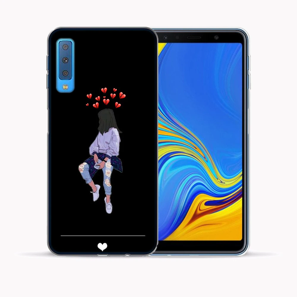 Мягкий чехол из ТПУ для Samsung Galaxy A7 2018 A750 SM A750F/DS A750FN/DS прозрачный силиконовый Crown Queen