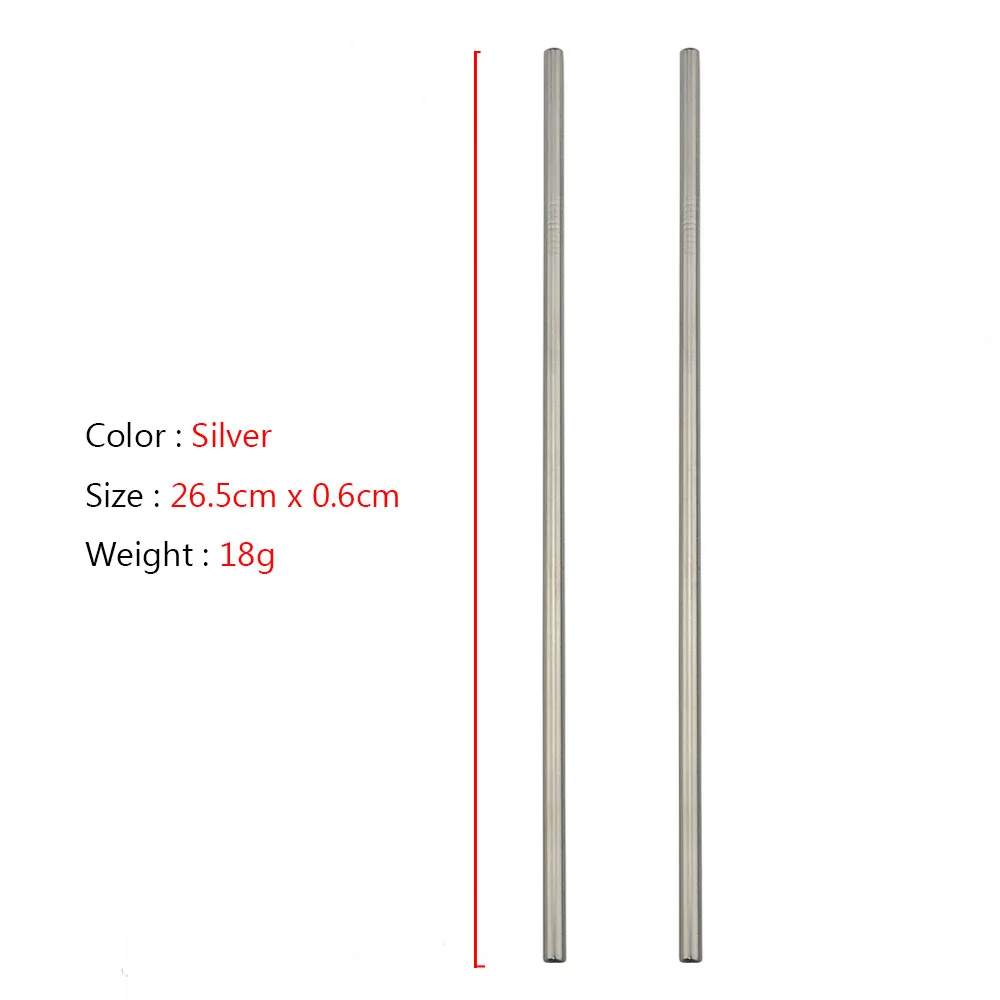 26.5cm Upright Silve Jashii 2 шт./упак. красочное питье соломинки 304 Нержавеющая сталь прямые и изогнутые многоразового использования с кистью фрукты juicetea Кофе инструменты - Цвет: 26.5cm Upright Silve
