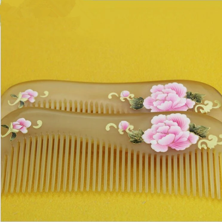 Высокое качество 13 см Натуральная Роговая расческа для волос уход за здоровьем