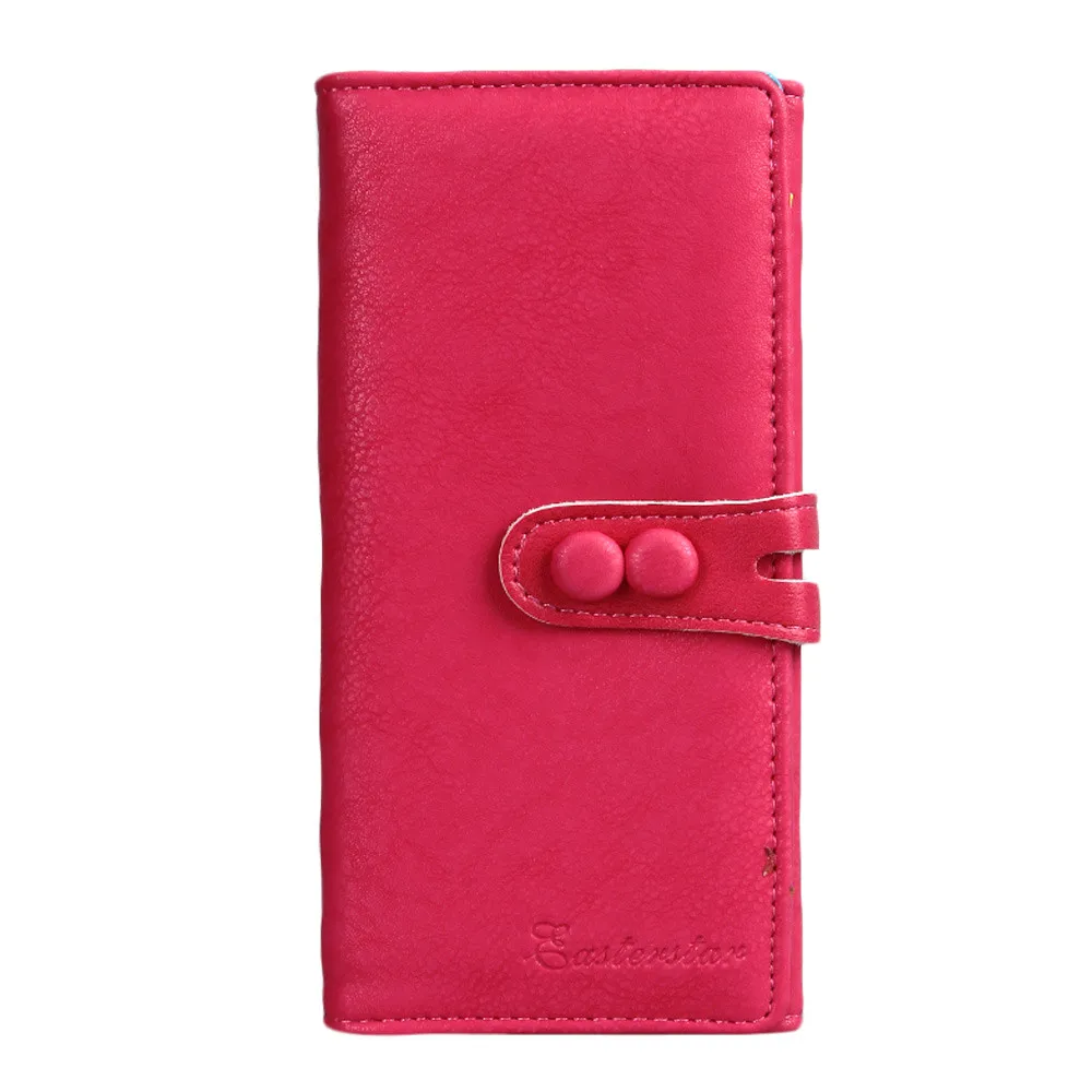 Hot Pink Walet/Женская свежая тонкая защелка,, высококачественные женские сумки, дешевые кожаные монеты, кошелек Carteira Mulheres& 510 - Цвет: Hot Pink