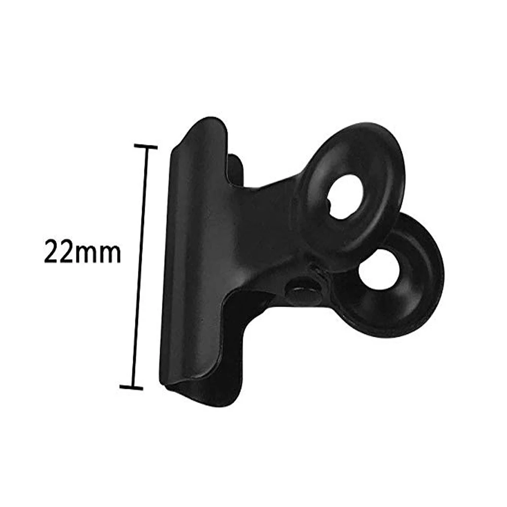 XRHYY 30 Pack 22mm Metal Hinge Clips Bulldog Clips Money Binder Paper Clips Clamps For Picture Photos Home Office Collating