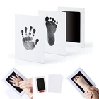 Для новорожденных Handprint след фото рамки комплект нетоксичный чистый сенсорный штемпельная подушечка