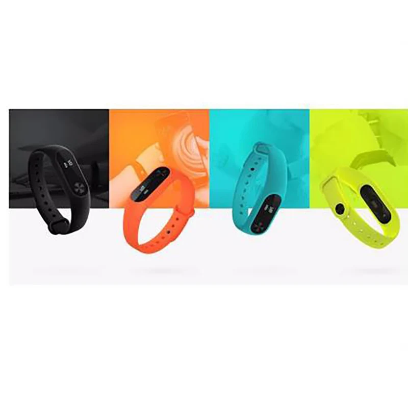 Новое поступление xiaomi mi band 2 часы цветной силиконовый ремешок браслет аксессуары спортивный ремешок